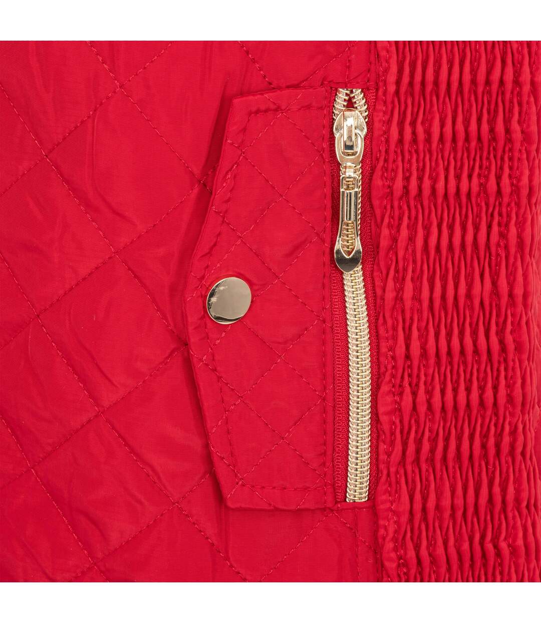 Womens/ladies Quilted Gilet Red Miso-4