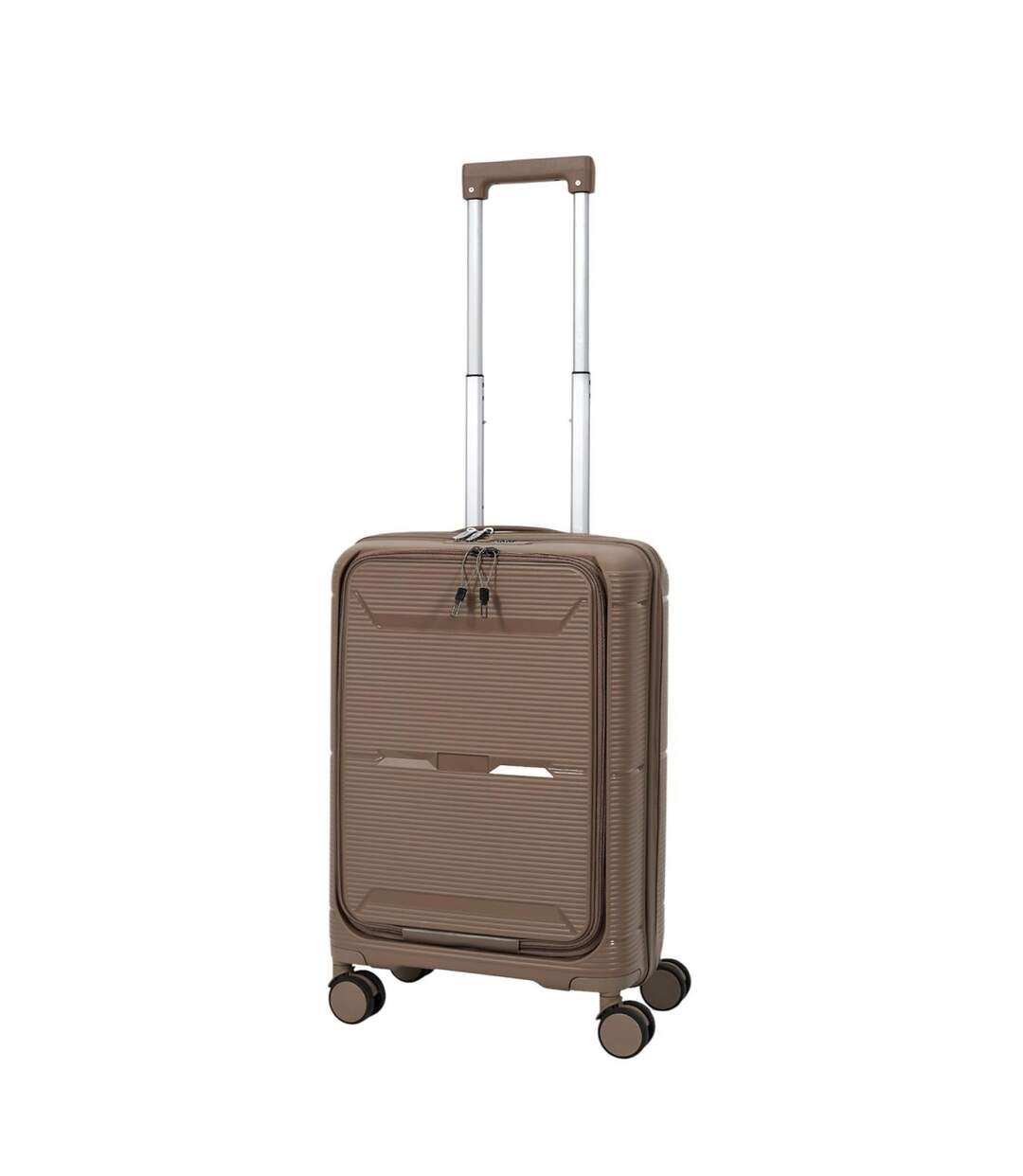Valise Cabine à Roulettes Sydney 48cm Marron-4