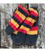 Chaussons chaussettes mohicans homme noir / rouge / jaune Black & Blue