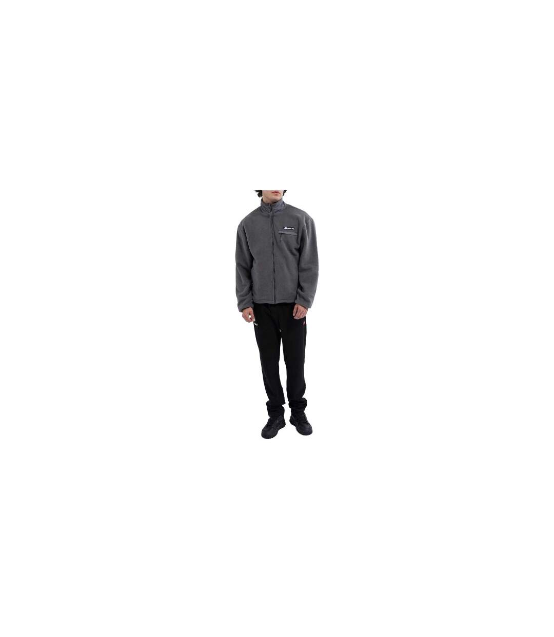 Mens Maseben Fleece Jacket Dark Grey Ellesse-1