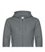 Mens full zip hoodie mid grey heather B&C-2