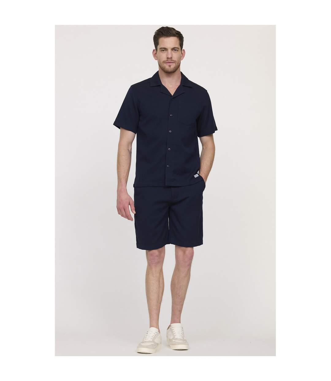 Chemise manches courtes polyester relaxed DUCKER-4