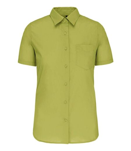 Chemise popeline manches courtes - Femme - K548 - vert lime