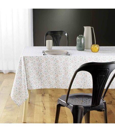 Nappe Microfibre Imprimé Florelle 140x240cm Taupe