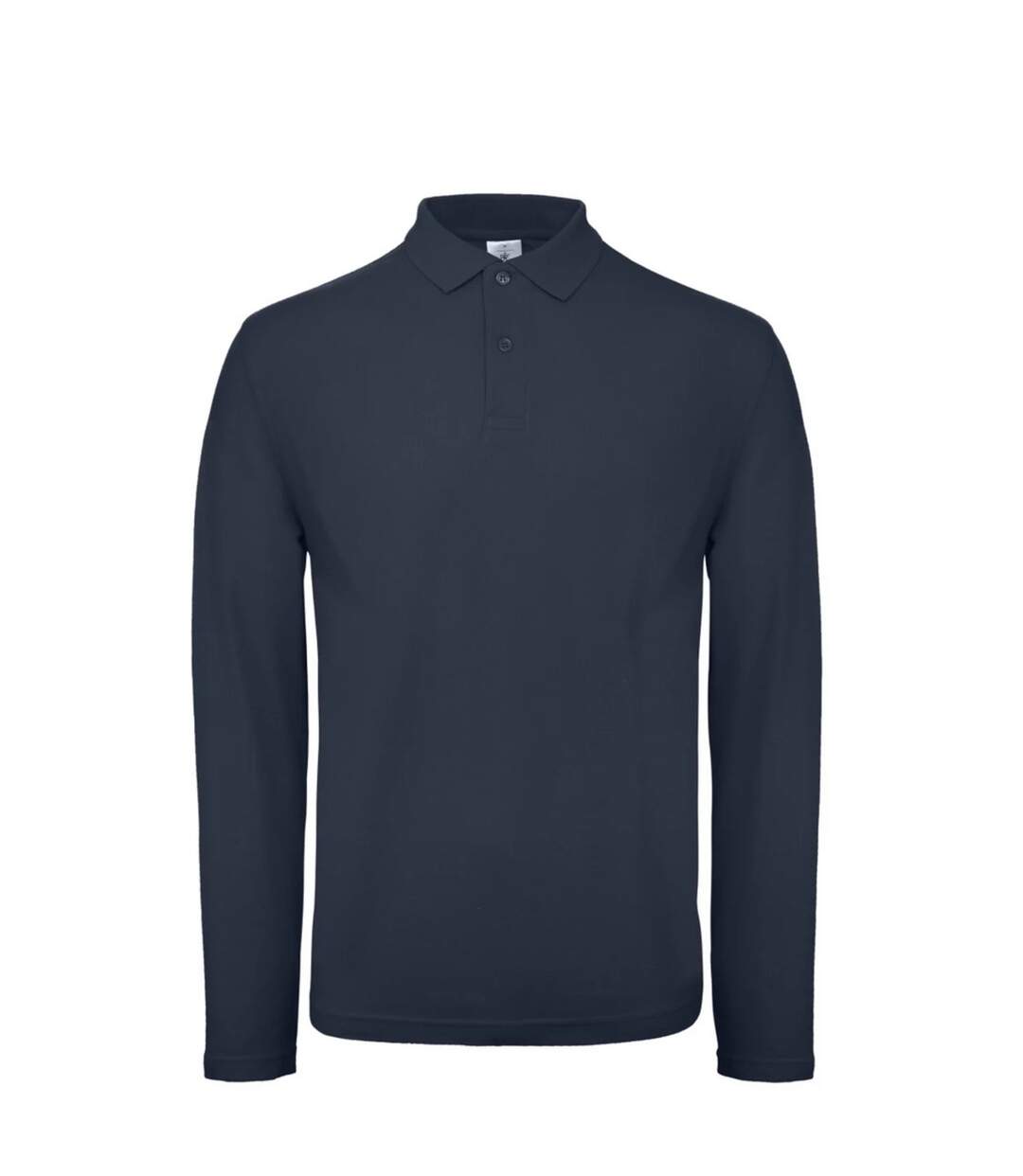 Mens Id.001 Long-sleeved Polo Shirt Navy B&C-1
