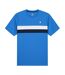 Mens Stripe Crew Neck Regular T-shirt French Blue K-Swiss-1