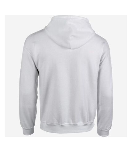 Gildan Heavy Blend Unisex Adult Full Zip Hooded Sweatshirt Top (White)
