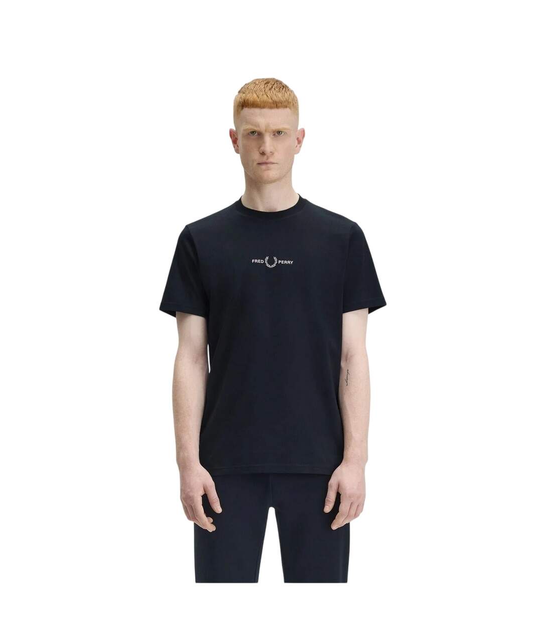 Mens Logo T-shirt Navy Fred Perry-1