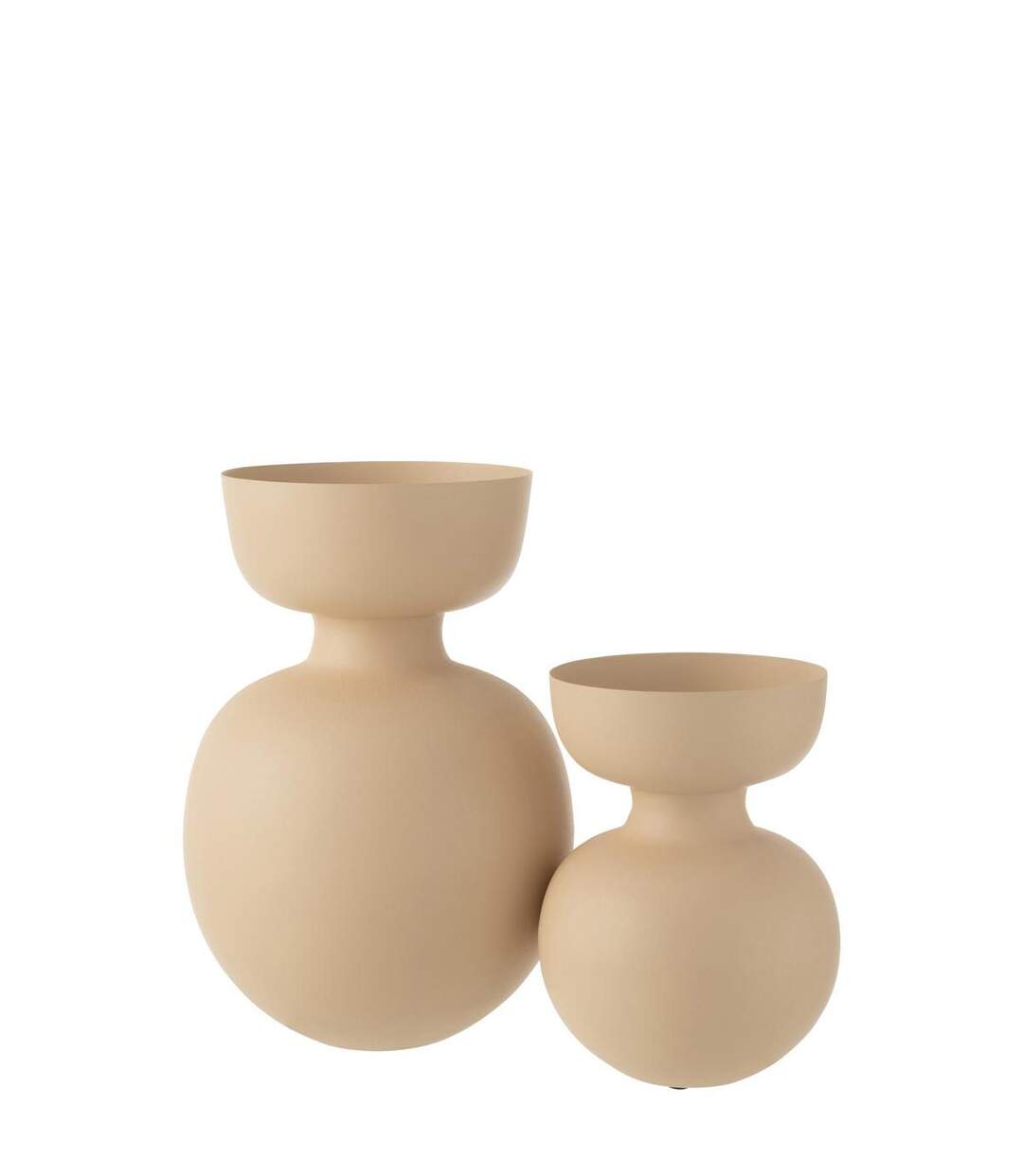 Vase Déco en Métal Thibault 45cm Beige-2