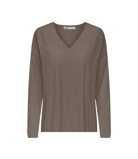 Pull marron femme only chianti - l