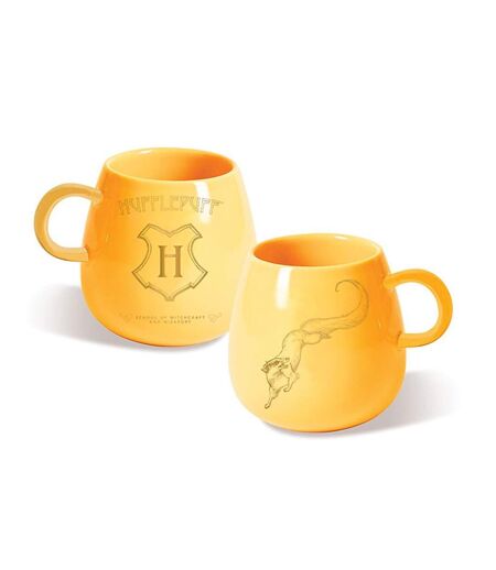Harry Potter Intricate Houses Hufflepuff Mug (Yellow/Gold) (8.1cm x 5.6cm x 8.7cm) - UTPM4712