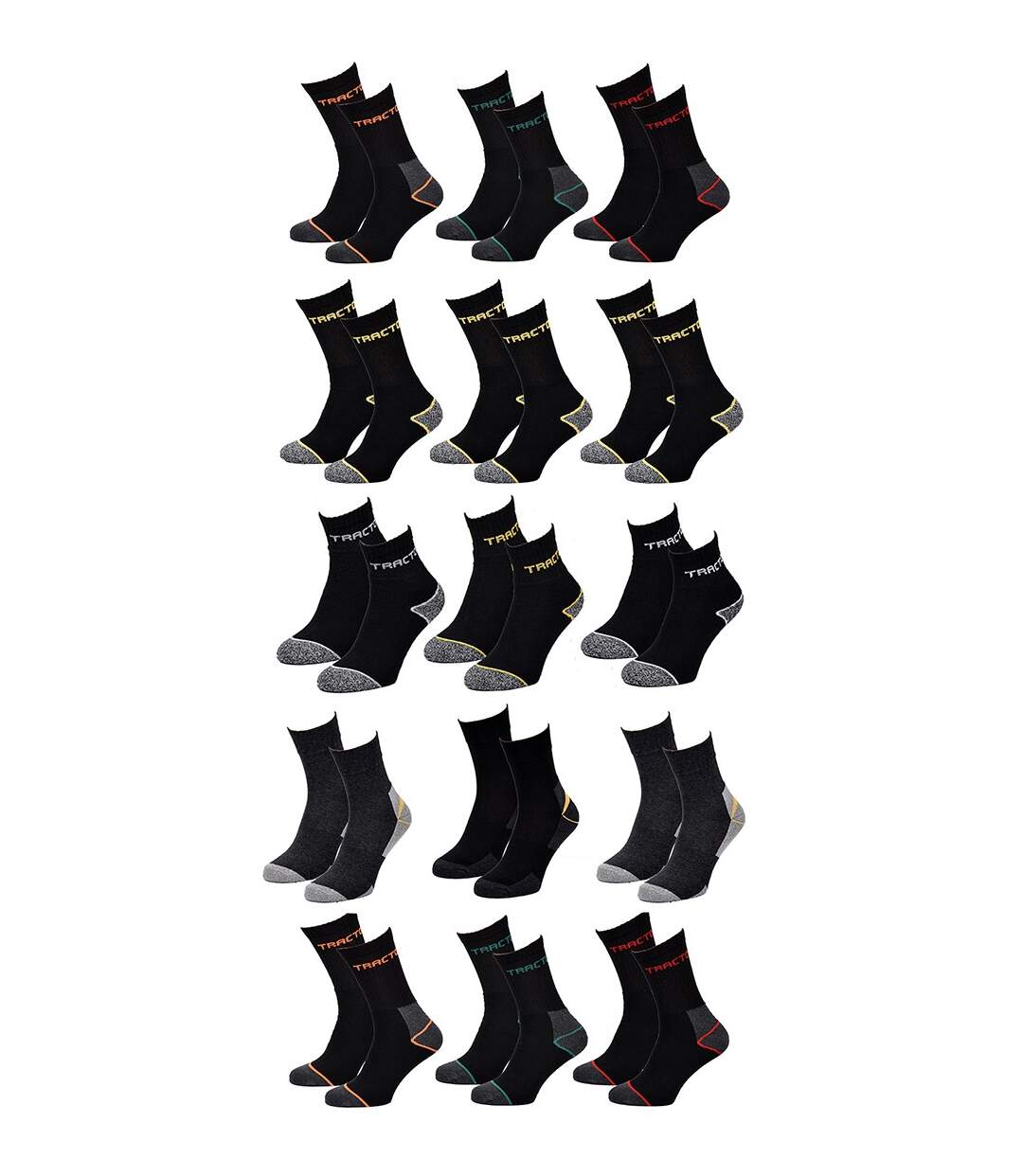 Chaussettes de Travail TRACTO pour Homme Résistance et Qualité Pro Pack de 12 Paires 2004