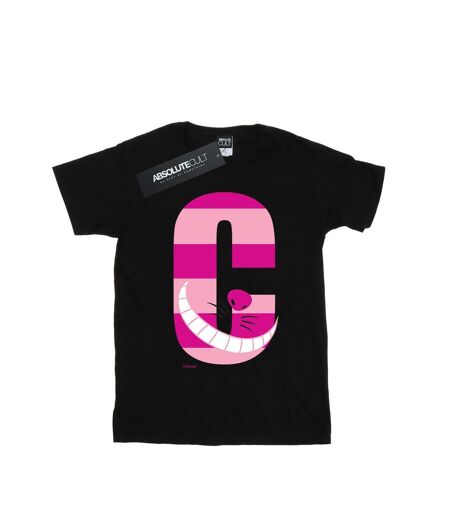 Disney Womens/Ladies Alphabet A Is For Alice Cotton Boyfriend T-Shirt (Noir) - UTBI8626