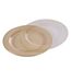 Lot de 6 Assiettes en Plastique Réutilisable Paillettes 23cm Or-1