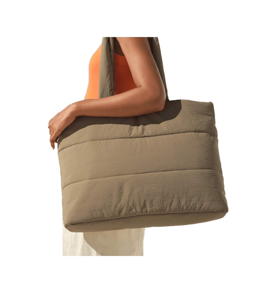Tote Bag Motif/style Matelassé Taille Unique Terre Verte Naturelle Bagbase-2