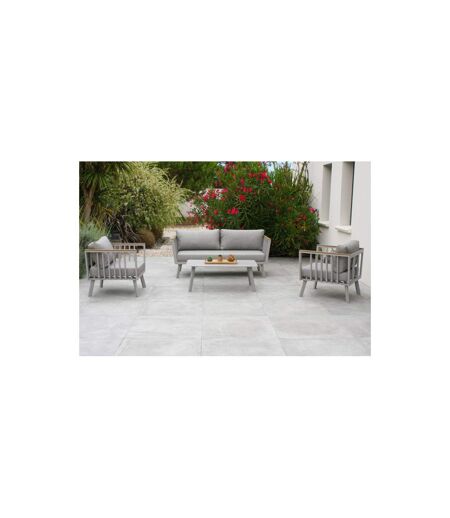 Salon de Jardin 5 Places Napoli 175cm Gris