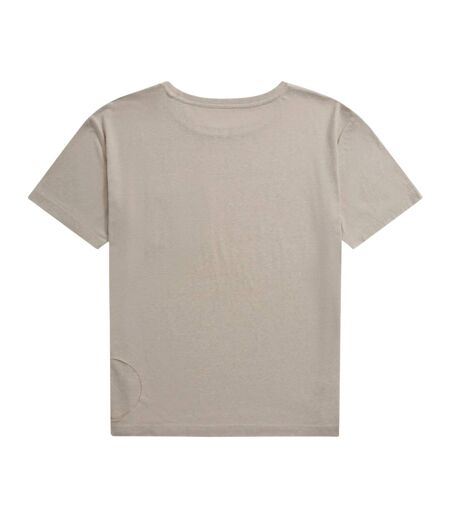 Animal Womens/Ladies Elena Marl Natural Cotton T-Shirt (Off White) - UTMW1996