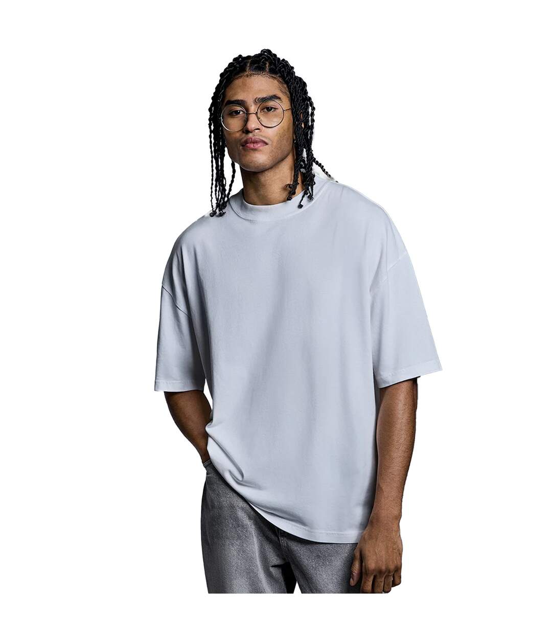 T-shirt Distortion Homme Blanc Anthem-1