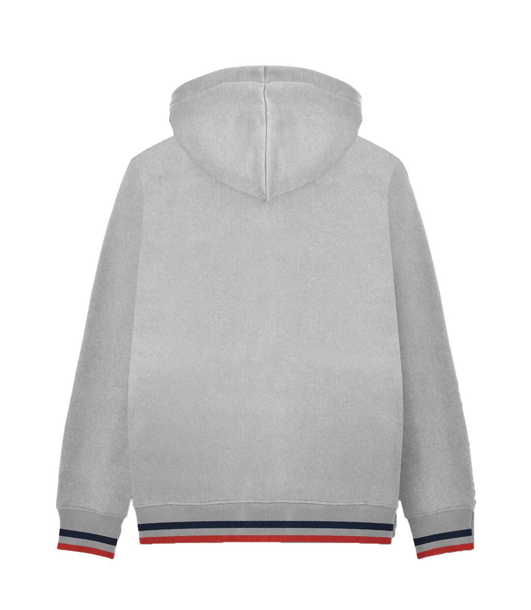 Mens ss25 full zip hoodie grey marl Lambretta-2