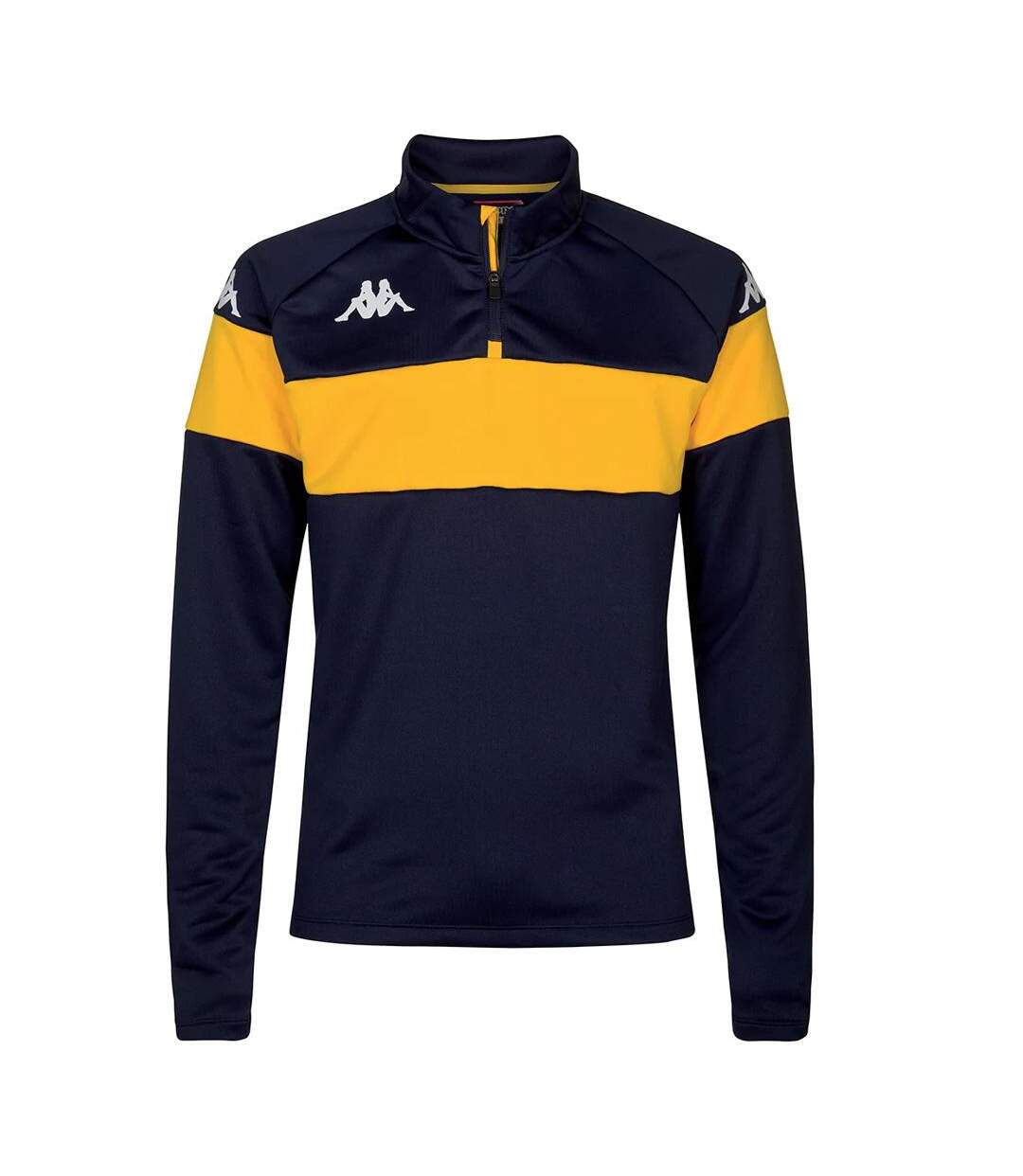 Sweat noir/jaune homme kappa dovares-1