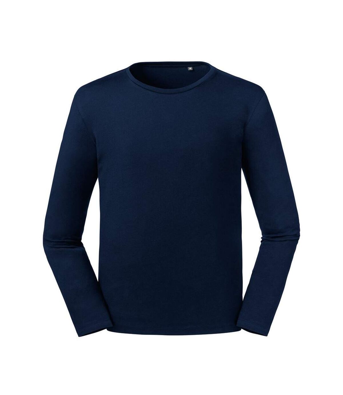 Russell Mens Pure Organic Long Sleeve T-Shirt (French Navy)
