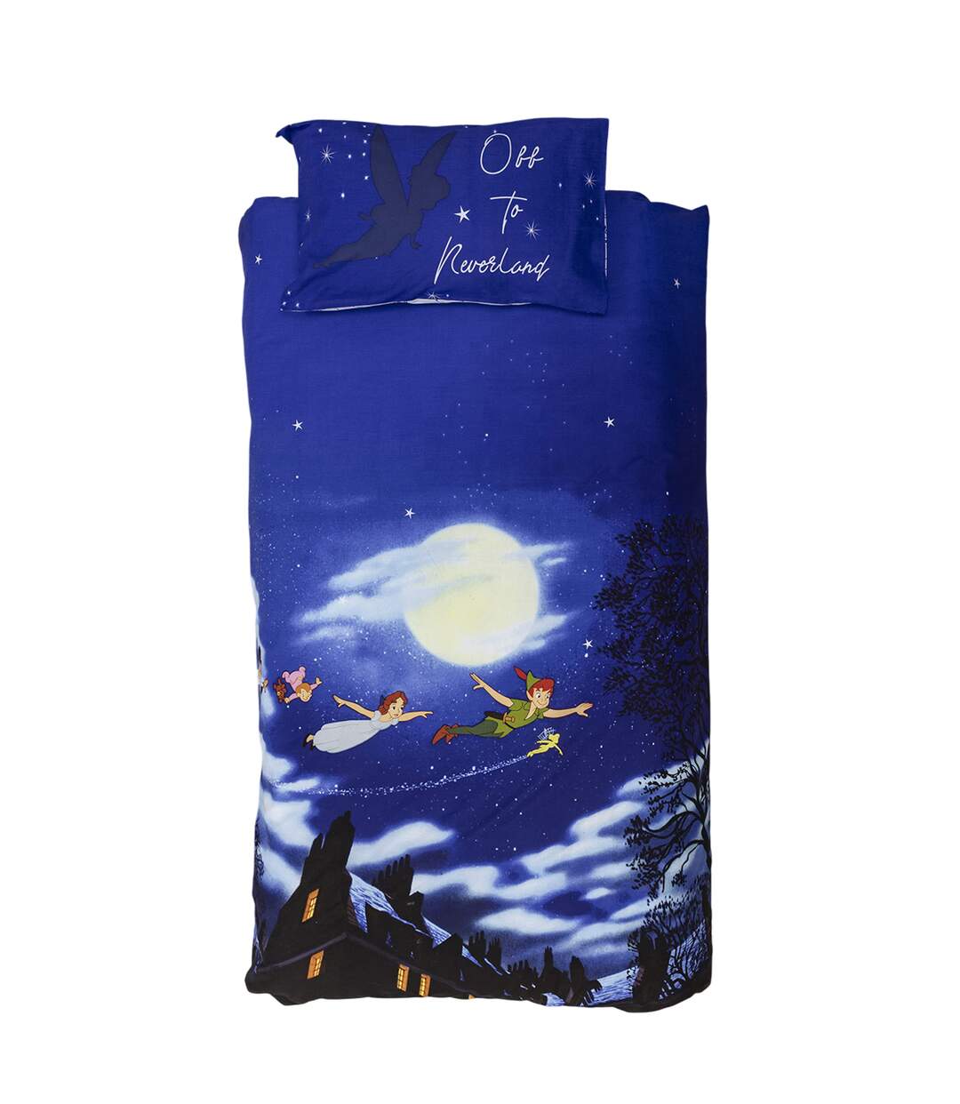 Reversible Duvet Set Blue Black White Peter Pan-3
