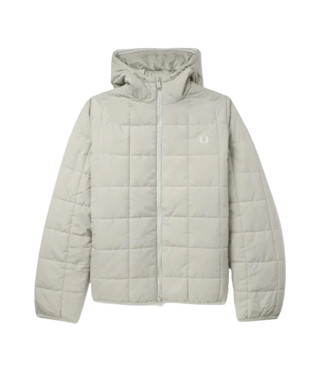 Doudoune Matelassée Motif/style Quadrillage Homme Blanc Cassé Fred Perry-1