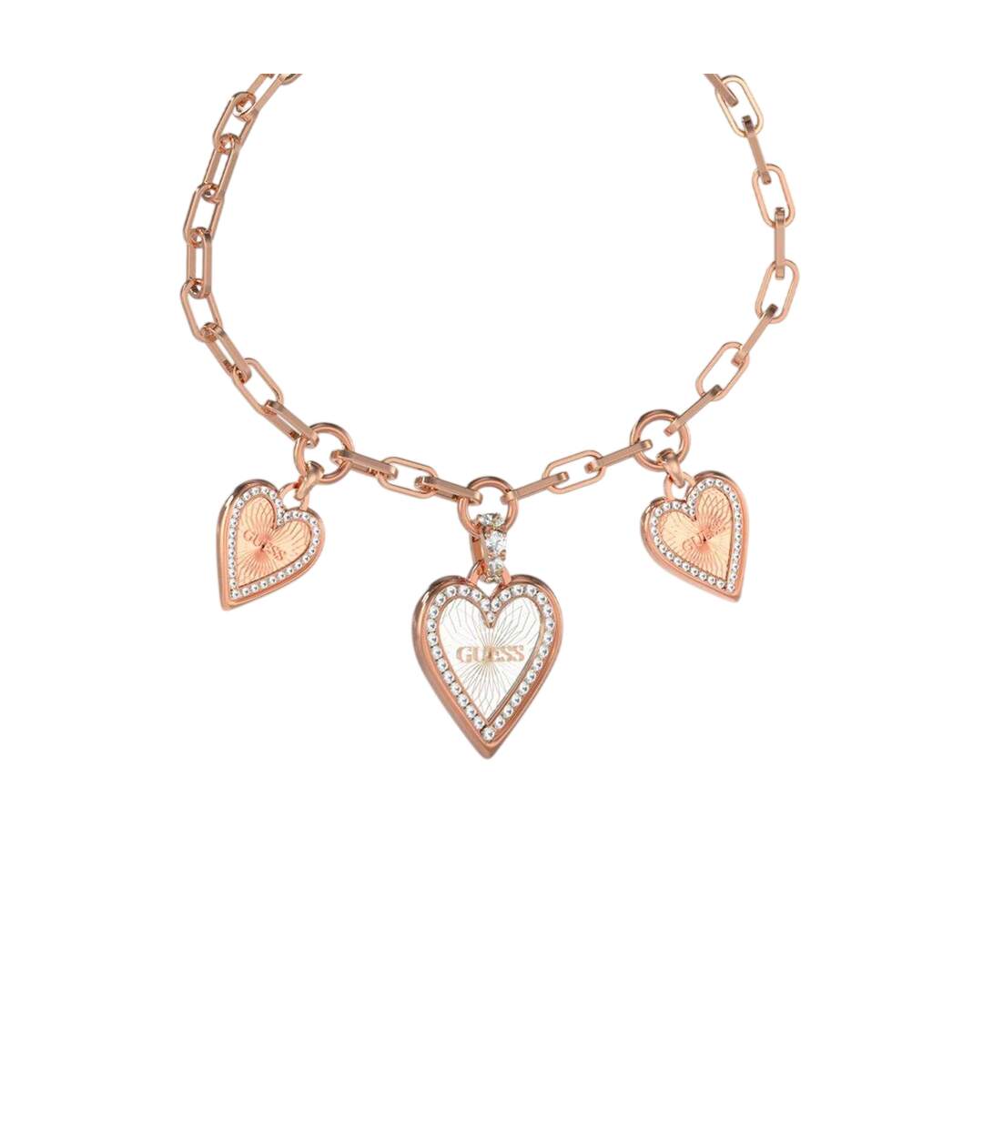 Love Me Tende Rose Gold Plated Charm Bracelet One Size Gold Guess-2