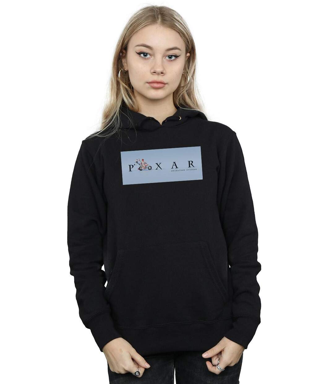 Disney Womens/Ladies Toy Story 4 Duke Caboom Pixar Studios Logo Hoodie (Noir) - UTBI15275-2