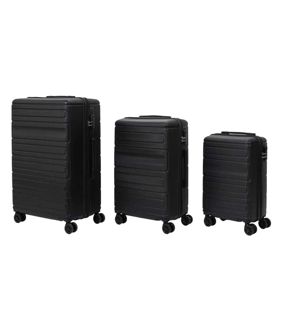 Lot de 3 Valises Rigides Acapulco 76cm Noir-1
