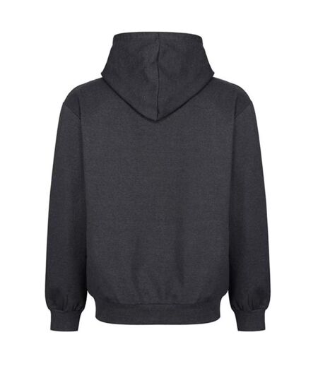 Mens Hooded Fleece Jacket Charcoal Grey Iron Mountain