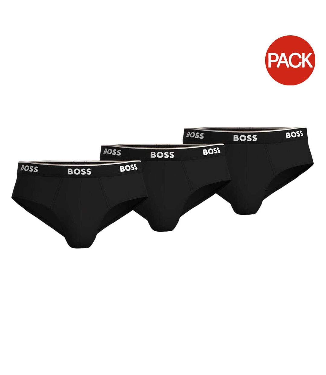 Lot De 3  Slips Homme Noir Boss-1