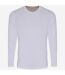 Mens long sleeve performance t-shirt white TriDri