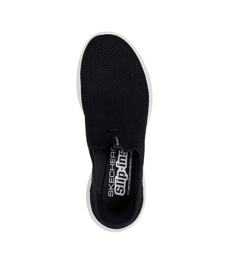 Womens/ladies Ultra Flex 3.0 Easy Win Trainers Black Skechers