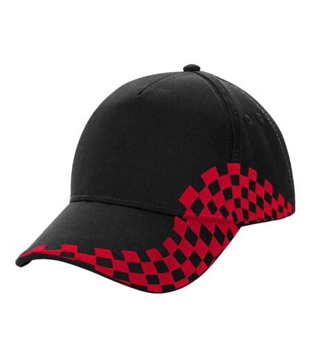 Beechfield Unisex Adult Grand Prix Baseball Cap (Black/Classic Red) - UTPC4881