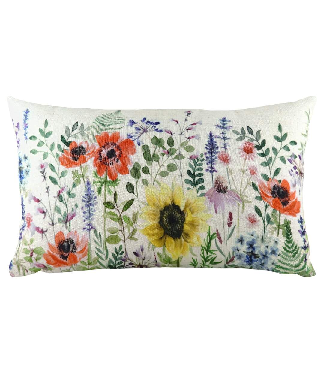 Emma wild flowers cushion cover 30cm x 50cm multicoloured Evans Lichfield