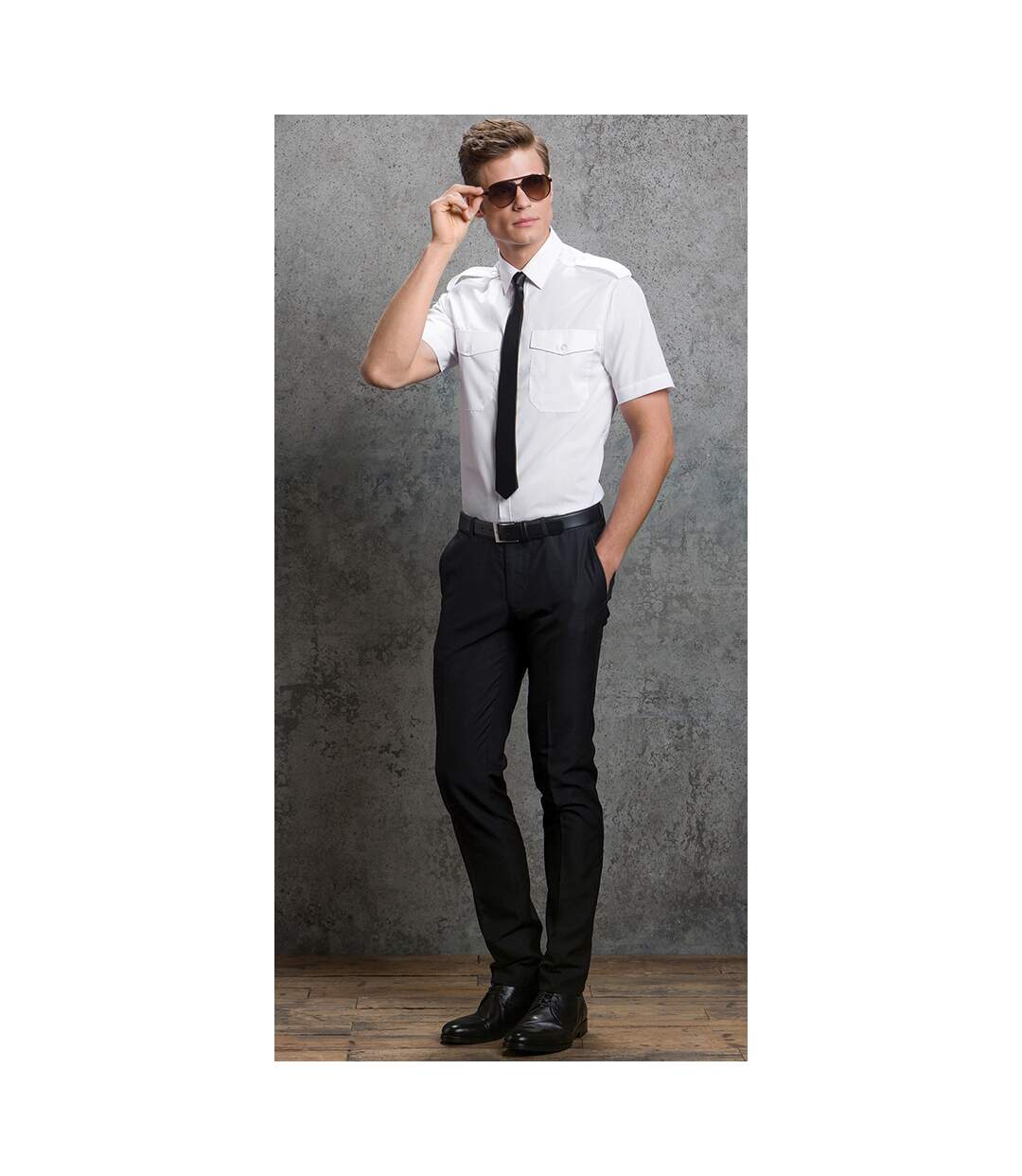 Kustom Kit - Chemise de pilote à manches courtes - Homme (Blanc) - UTBC3232