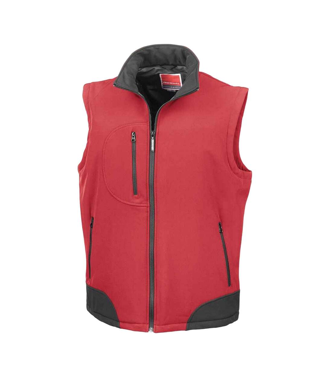 Mens soft shell bodywarmer red/black Result-1