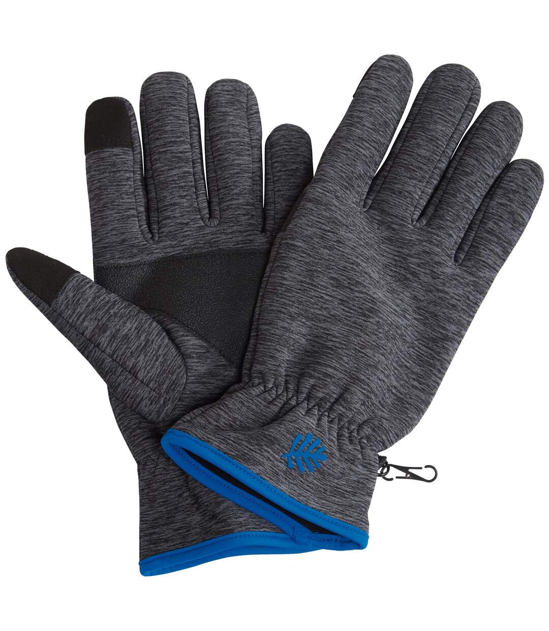 Gants tactiles en polaire homme - gris