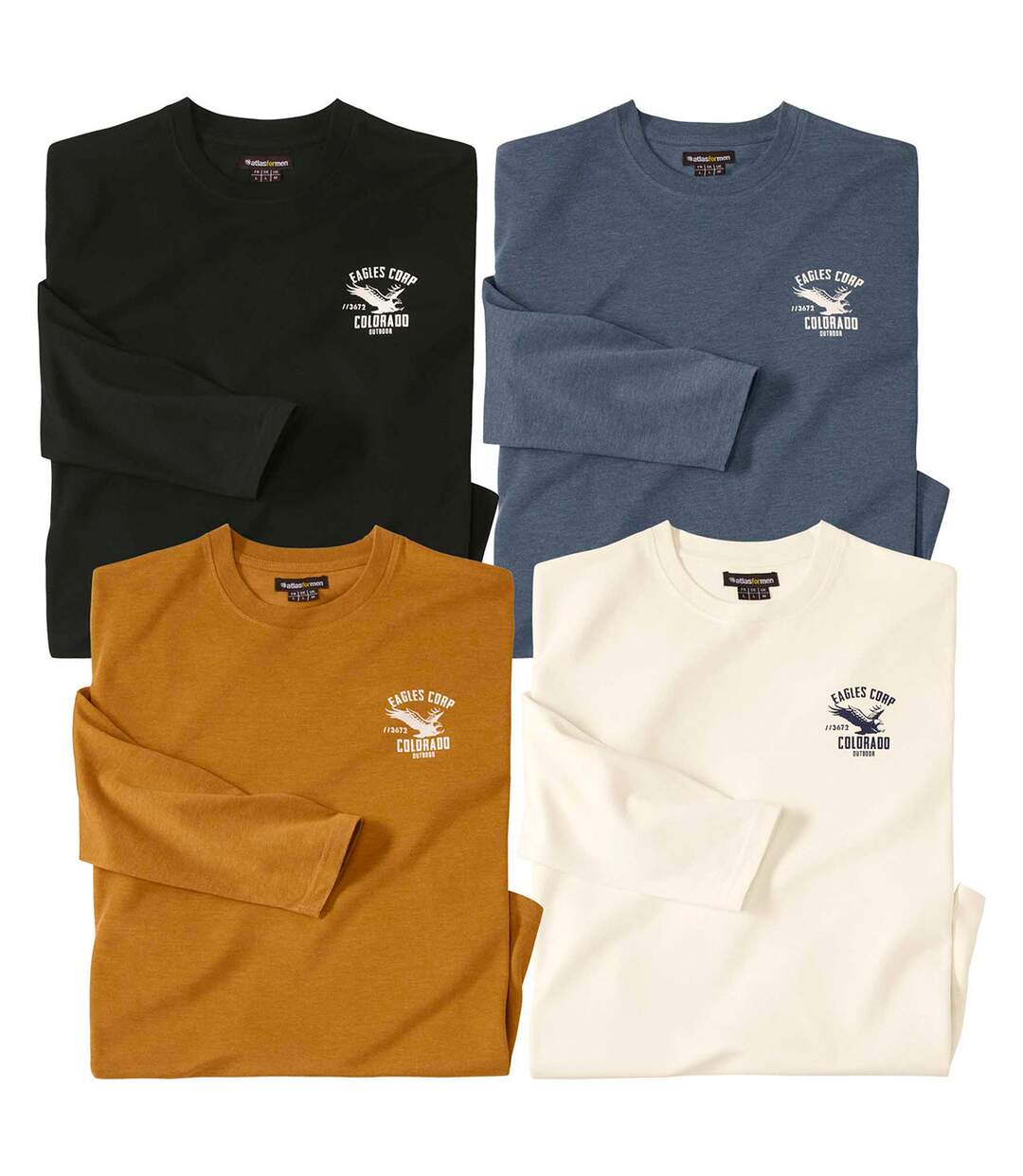 Le Lot de 4 Tee shirts Manches Longues Colorado Atlas For Men