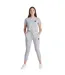 T-shirt Court Motif/style Logo Femme Gris Chiné SikSilk-1