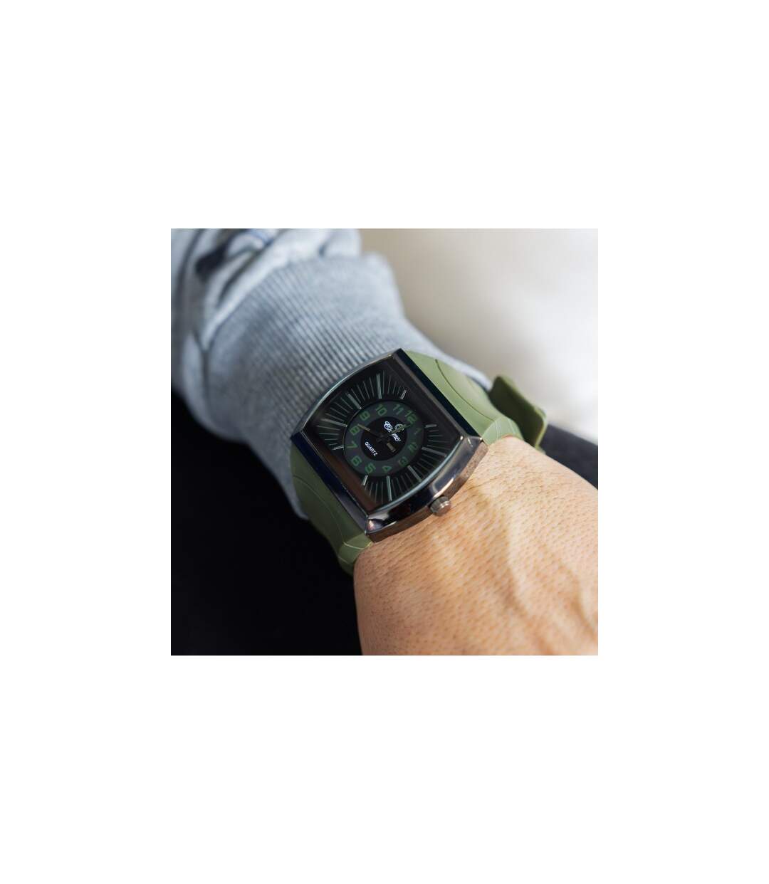 Sublime Montre Homme Silicone Vert CHTIME