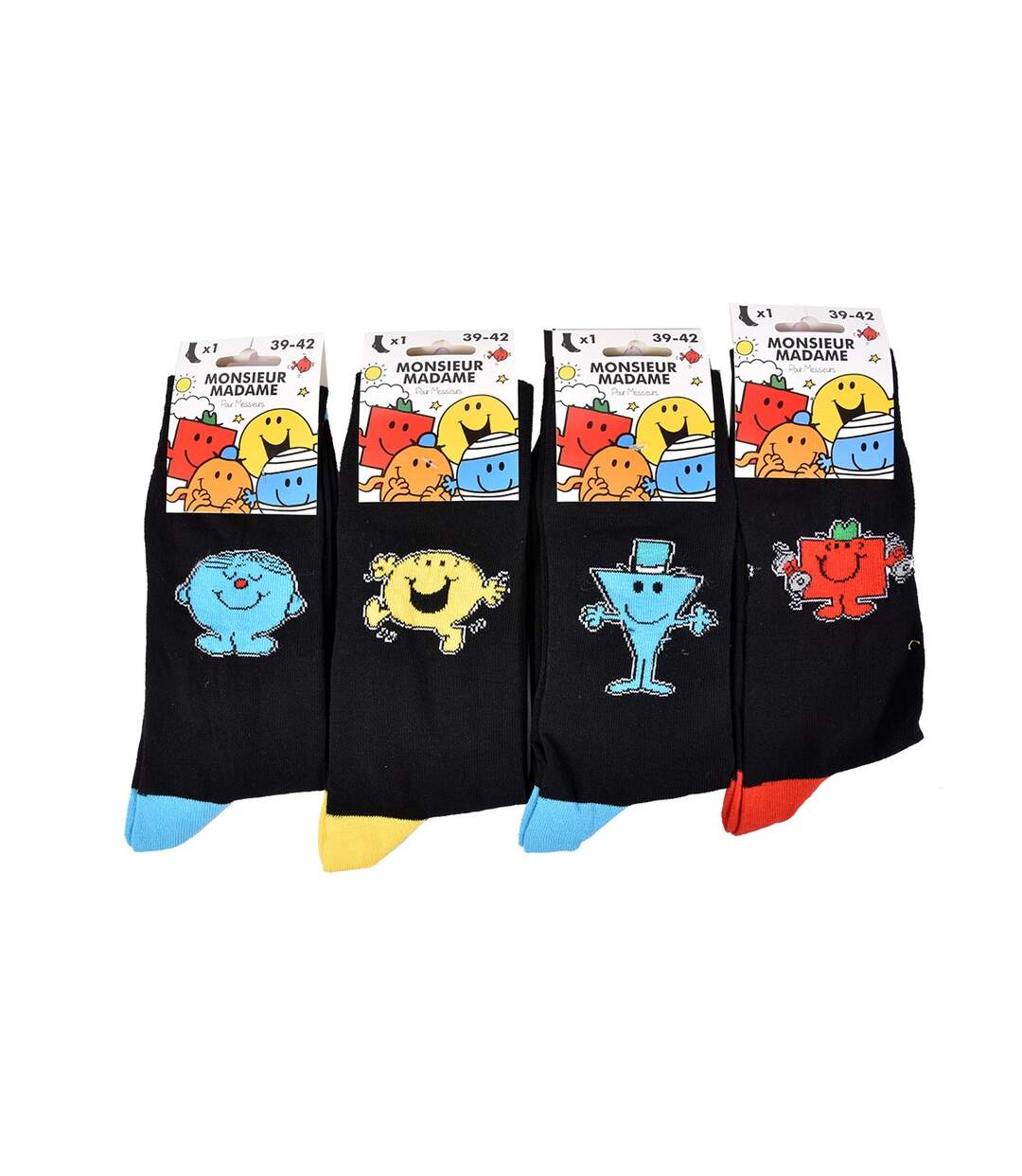 Chaussettes HOMME Licence PACK DE 12 PAIRES SURPRISE Pack 12 MONSIEUR MADAME