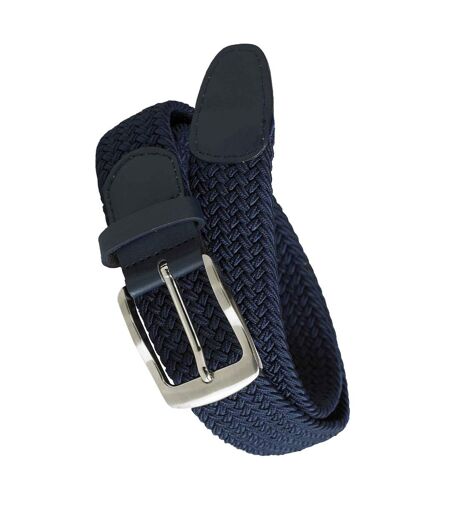 Duke Mens Dani King Size Stretch Braided Belt (Navy) - UTDC186