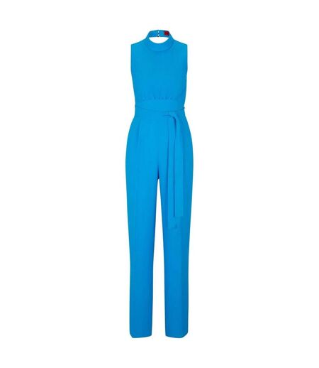 Womens/ladies Kisuse Polyester Blend Jumpsuit Blue Hugo