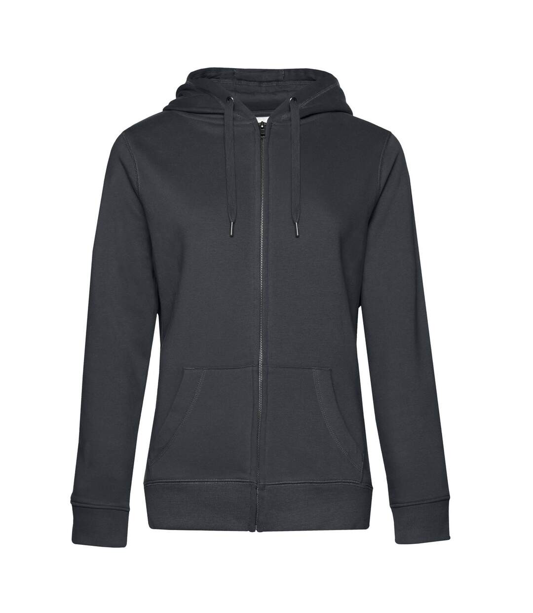 Womens/ladies queen full zip hoodie asphalt B&C