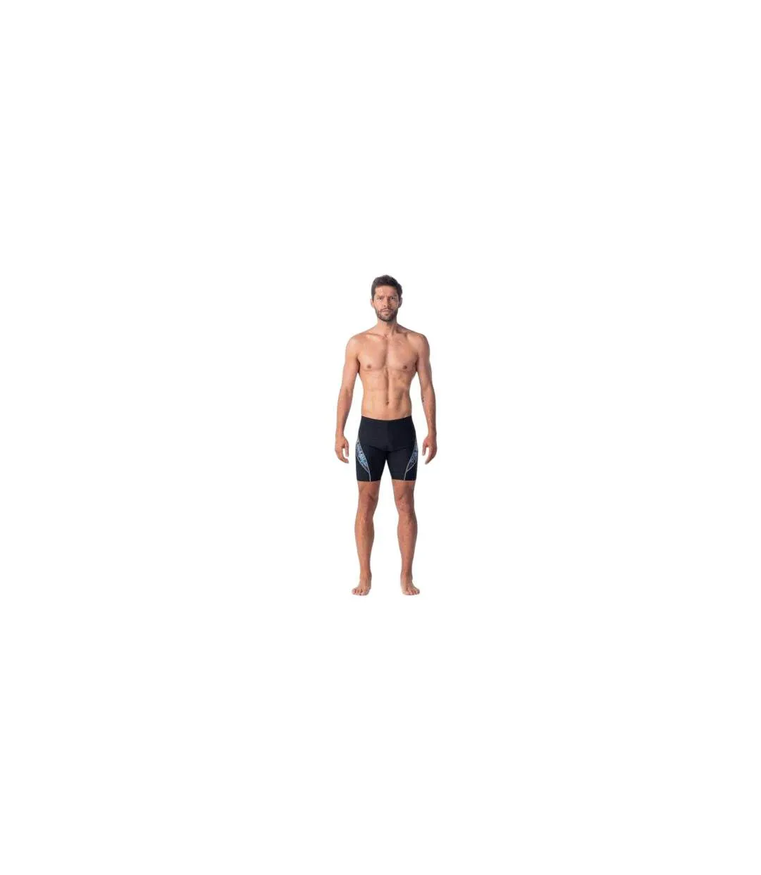 Slip De Bain Motif/style Logo Barid Homme Noir Bleu Aquawave-1
