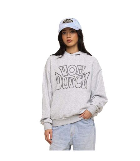 Sweat à capuche femme relax fit avec imprimé Puff et Strass Chain Vondutch