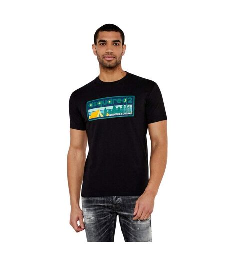 Mens Adventure Is Calling T-shirt Black DSquared2