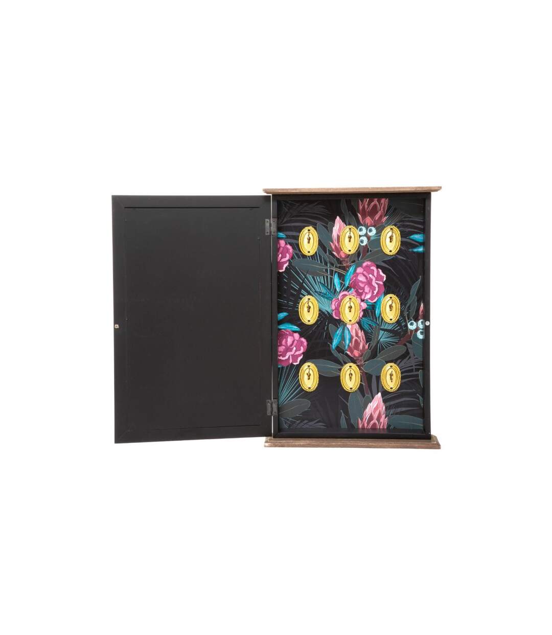 Boite à Clés Design Flower 38cm Noir-2